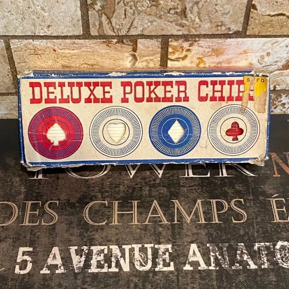 Vintage US Made Plastic Poker Chips In Original Box